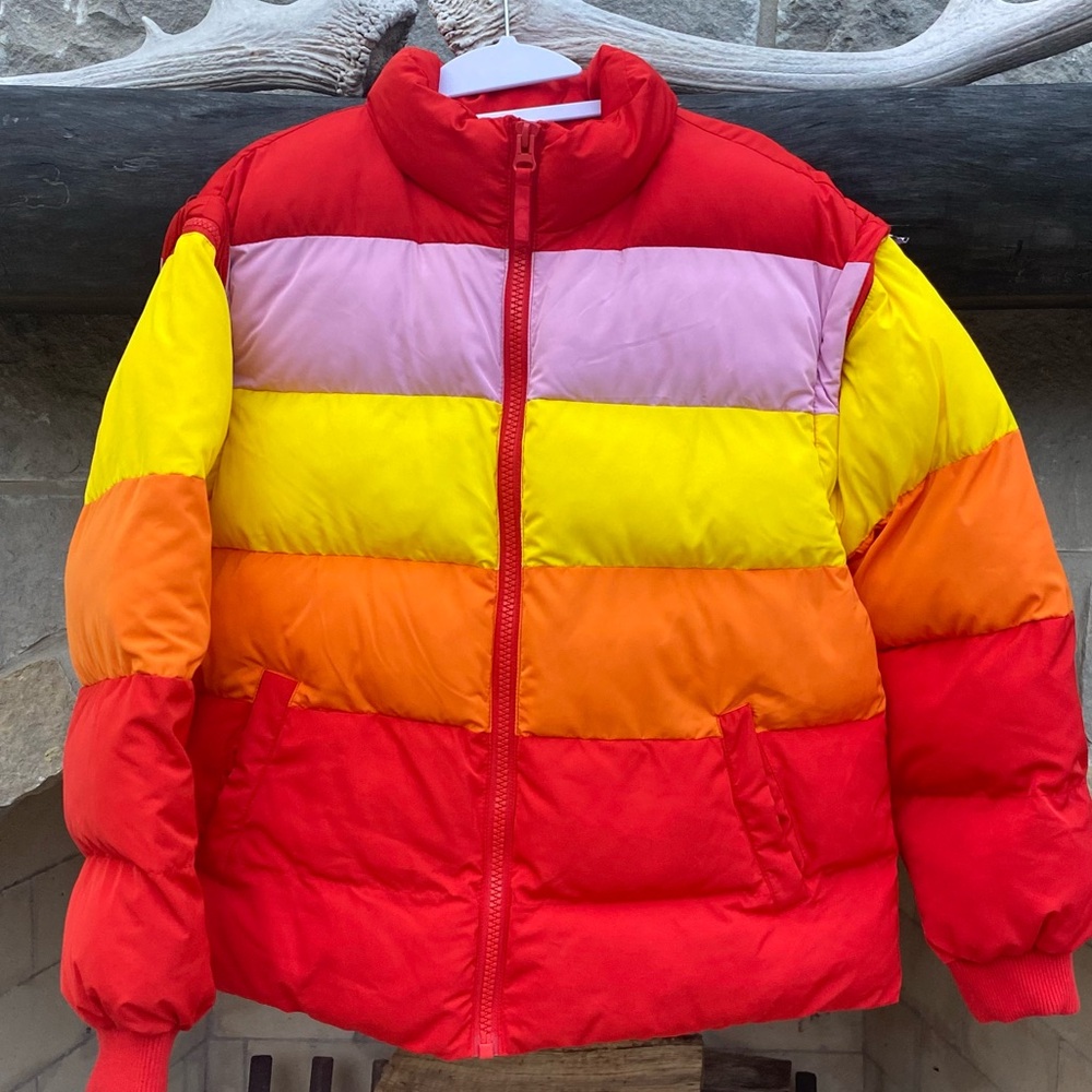 LEGO NWT Colorblock Convertible Puffer Coat to Vest Size Medium